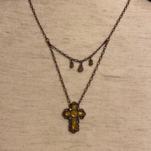 Vintage 1928 cross necklace